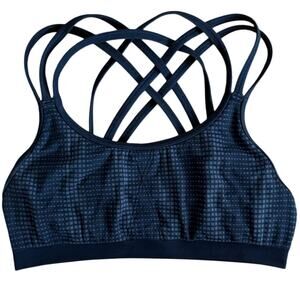 Athleta Sports Bra Navy Blue Womens Size Medium Activewear Athleisure Workout